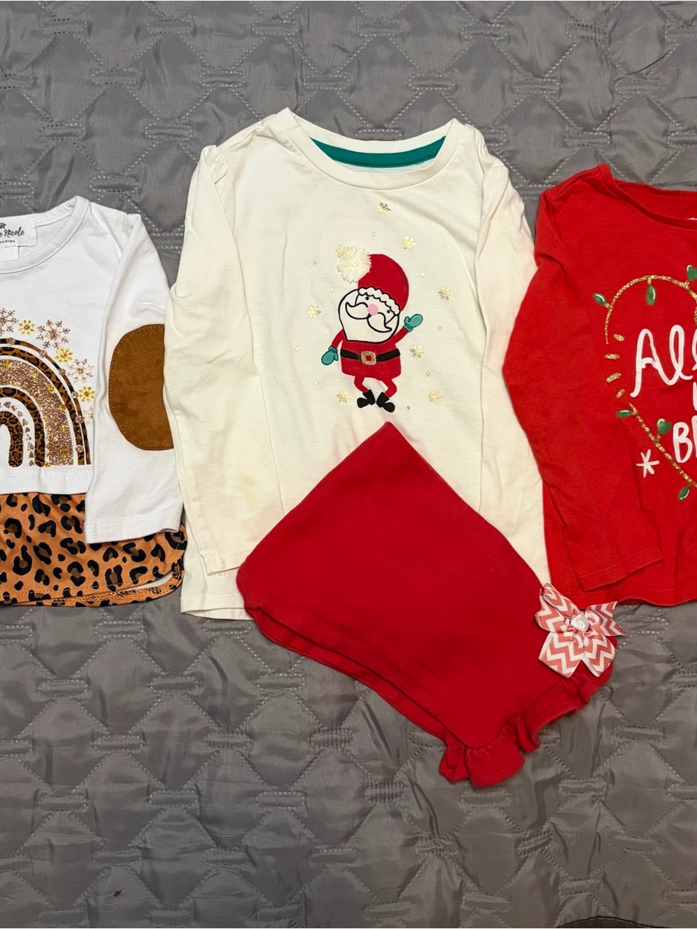 Carter's, and Marie Nicole Red and White Holiday Tops and Pants Set